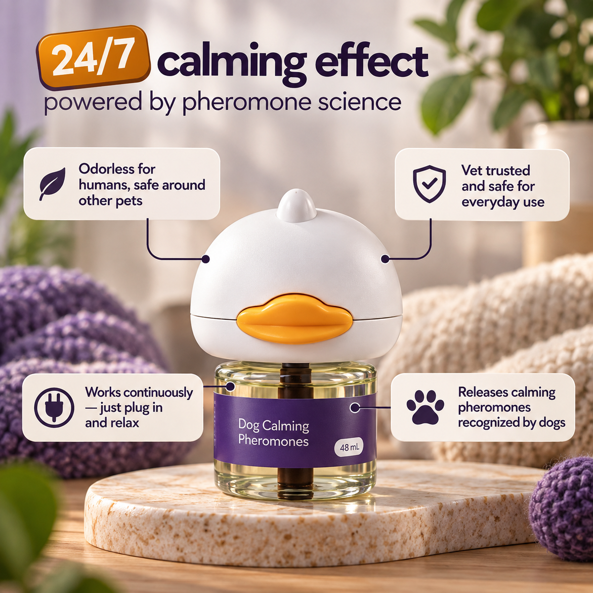 PawEase™ Pet Calming Pheromone Diffuser